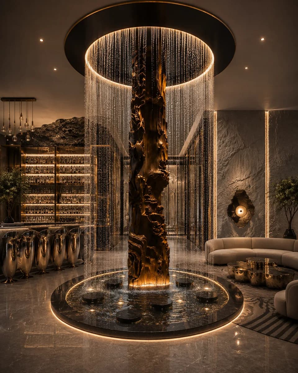 Brass & Velvet: Rich materials, restrained palette